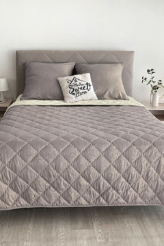 Комплект постельного белья с одеялом New Style КМ-005 крем-кофе