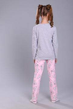 Пижама с брюками ПД-15-048 Зайцы-морковки