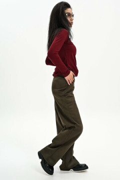 Брюки из мягкой эко замши