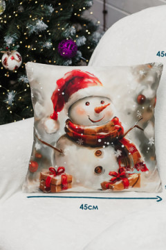 Наволочка декоративная новогодняя 2 шт 3D эффект велюр