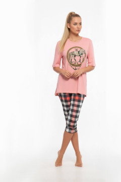 Пижама с бриджами с бриджами и футболкой - 401