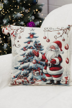 Наволочка декоративная новогодняя 2 шт рогожка