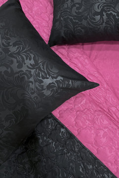 КПБ с одеялом New Style КМ-028 черный-фуксия