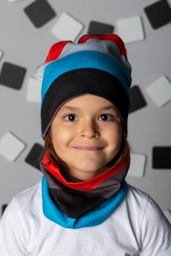 Комплект шапка и шарф Полоса 4