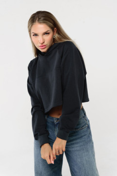 Свитшот 2 оверсайз короткий