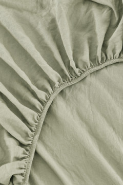 Простыня на резинке, с высотой борта 25 см "boiled cotton" - Вареный (стираный) хлопок»