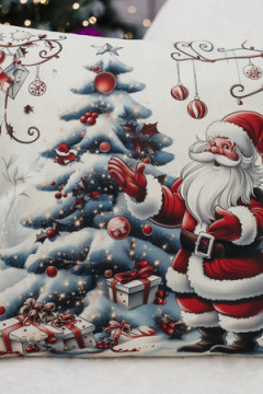 Наволочка декоративная новогодняя 2 шт рогожка