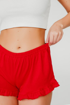 Шорты домашние с рюшей