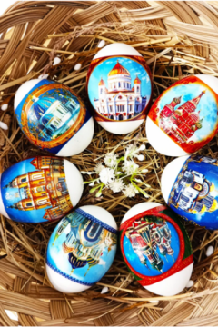 60158 Термонаклейки на яйца пасхальные 4 лента по 7 шт