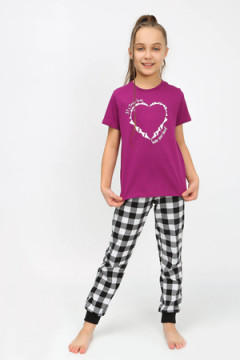 Пижама с брюками 91241 для девочки (футболка, брюки)