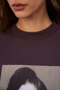 Лонгслив оверсайз с принтом