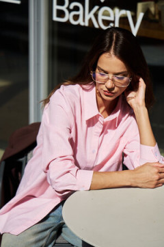 Рубашка оверсайз в полоску хлопковая