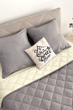 Комплект постельного белья с одеялом New Style КМ-005 крем-кофе