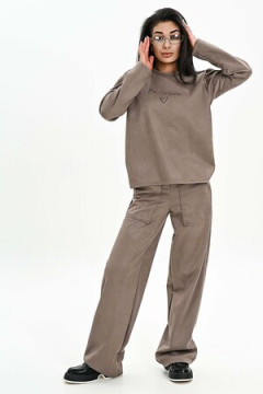 Свитшот из мягкой эко замши