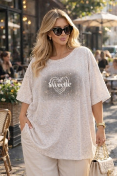 Нарядная футболка Sweetie Crystal Heart арт.6457