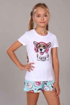 Пижама с шортами Пончики арт. ПД-009-026
