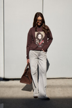 Лонгслив оверсайз с принтом