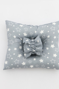 Подушка для кормления ребенка на манжете ПКР/звездочка-серая