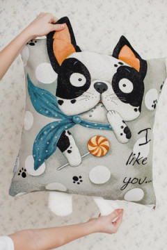 Наволочка декоративная декоративная Бульдог 45*45