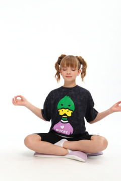 Костюм с велосипедками для девочки "Утка Луи" арт. КД-001-1