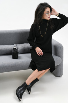 Платье теплое в рубчик