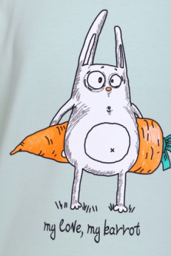 Пижама с брюками ПД-15-048 Зайцы-морковки