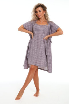 Пеньюар с сорочкой с сорочкой Флора 044