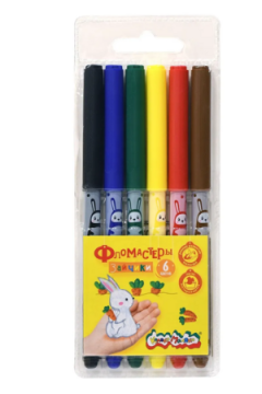 Фломастеры 6 цветов 60952