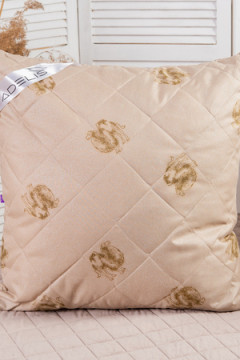 Подушка "Верблюд" тик на молнии лебпух+вербл, стег, лента, сумка(Н)