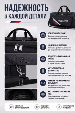 Сумка дорожная 89693 60-70л большая трансформер Россия синий цвет