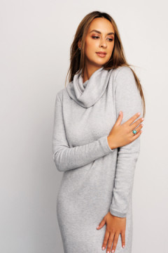 Платье свитер миди 391GRY