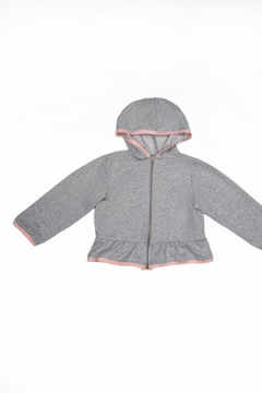 Костюм с бриджами Эмми серый с розовым