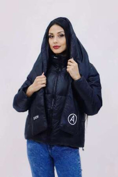 Куртка весна осень +дутый шарф-косынка 8193