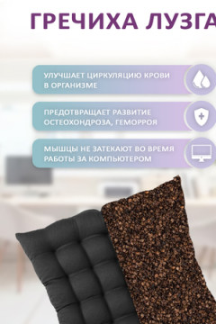 Подушка для мебели Bio-Line KSG с гречневой лузгой