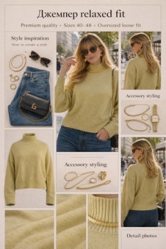 Джемпер relaxed fit арт. 1896-1