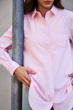 Рубашка оверсайз в полоску хлопковая