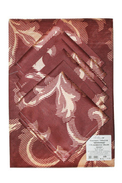 Шоколад Скатерть +салфетка 30*30(6шт) трикот