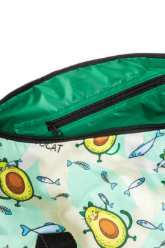 Сумка спортивная Банан Авокоты зеленый фон
