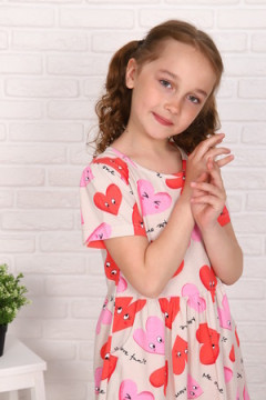 Платье Валентинка короткий рукав