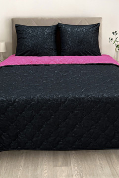 КПБ с одеялом New Style КМ-028 черный-фуксия