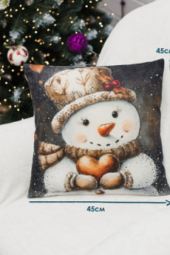 Наволочка декоративная новогодняя 2 шт 3D эффект велюр