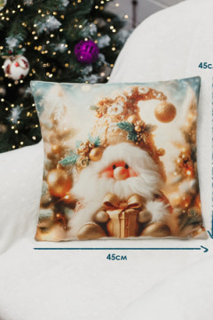 Наволочка декоративная новогодняя 2 шт рогожка