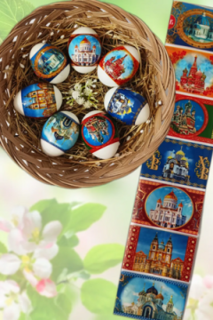 60158 Термонаклейки на яйца пасхальные 4 лента по 7 шт