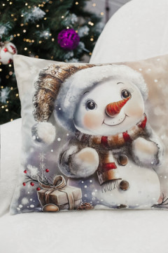 Наволочка декоративная новогодняя 2 шт 3D эффект велюр