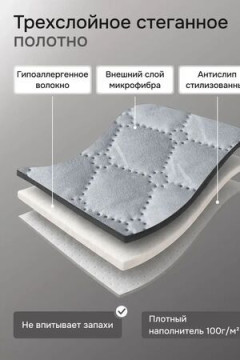 Дивандек на диван угловой, 2 шт антискользящие 210х90/160х90 (Марлин)