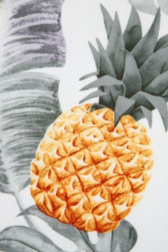 КПБ С листьями ананасы полисатин, наволочки 70х70см