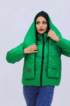 Куртка весна осень +дутый шарф-косынка 8193