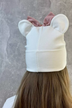 Комплект шапка и шарф 60355 с бантом