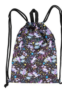 Мешок для обуви Единороги гимнасты черный