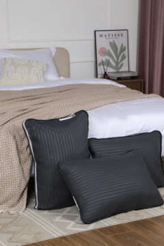 Подушка 50х70 для сна с 3D сеткой со съёмным чехлом PMA, сатин, полиэфирное волокно